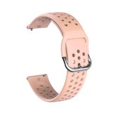 22 mm voor Huawei horloge GT2e / GT / GT2 46 mm ademende poreuze riem met binnenste gesp (roze)