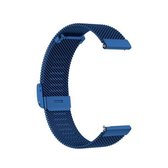 Voor Huawei GT / GT2 46 mm / Galaxy Watch 46 mm / Fossil Fossil Gen 5 Carlyle 46 mm roestvrij stalen mesh horloge Polsband 22 mm (donkerblauw)