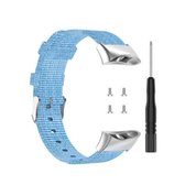Voor Garmin Forerunner 45 / 45S / Swim 2 universele nylon canvas vervangende polsband horlogeband (hemelsblauw)