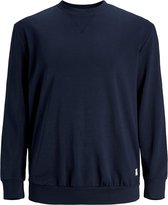 JACK & JONES sweatshirt katoen - O-hals - donkerblauw -  Maat: 5XL