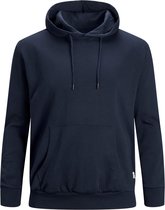 JACK & JONES sweatshirt katoen - met capuchon - donkerblauw -  Maat: 3XL