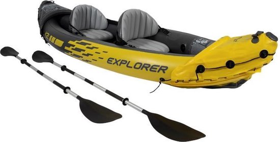 Kayak opblaasbaar K2 - Kano - opblaasbare boot - incl. peddels en opblaaspomp - 2 persoons - 312x91x51 cm