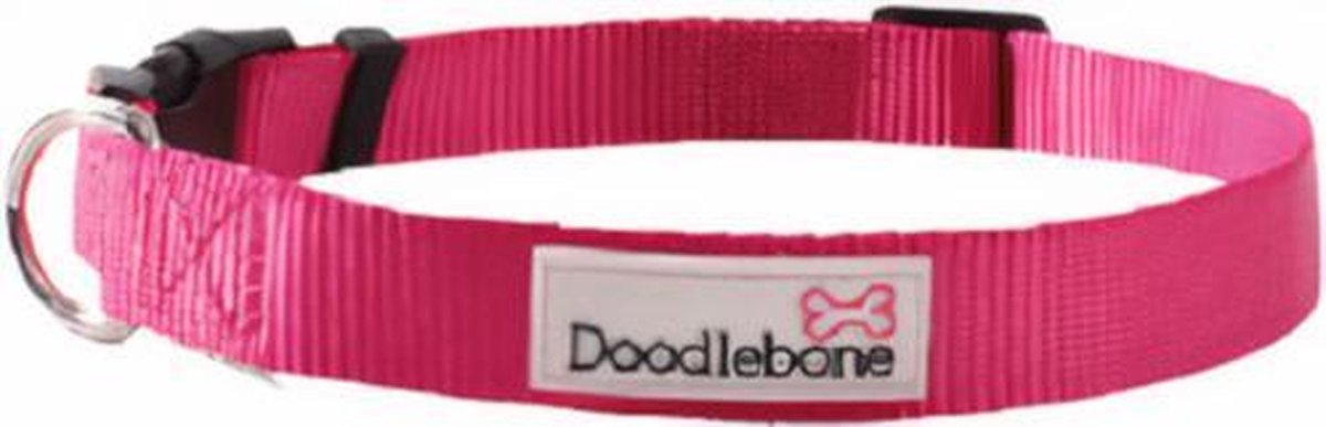 Goedkoopste Doodlebone Hondenhalsband Bold 60 - 70 Cm Nylon Neonroze