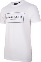 Cavallaro Napoli - T-Shirt - Cavallaro Sport R-Neck Tee - Wit - Maat XXL