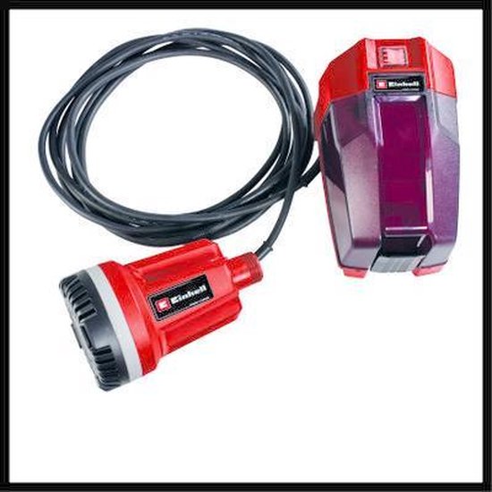 Einhell Accu Regentonpomp - GE-PP 18 RB Li Solo - Power X-Change - 18 V/Li-Ion - Max. levercapaciteit: 3.000 l/u - Max. opvoerhoogte: 20 m - Max. dompeldiepte: 4 m - Excl. accu en lader - Einhell