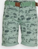 heren korte broek palmprint  groen maat small