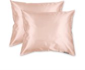 Beauty Pillow® Original - Satijnen Kussenslopen - Voordeelset - Duo Pack - Peach - 60x70 cm