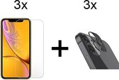 LuxeRoyal Beschermglas iPhone 12 Pro Screenprotector 3 stuks - iPhone 12 Pro Screenprotector - iPhone 12 Pro Screen Protector Camera - 3 stuks