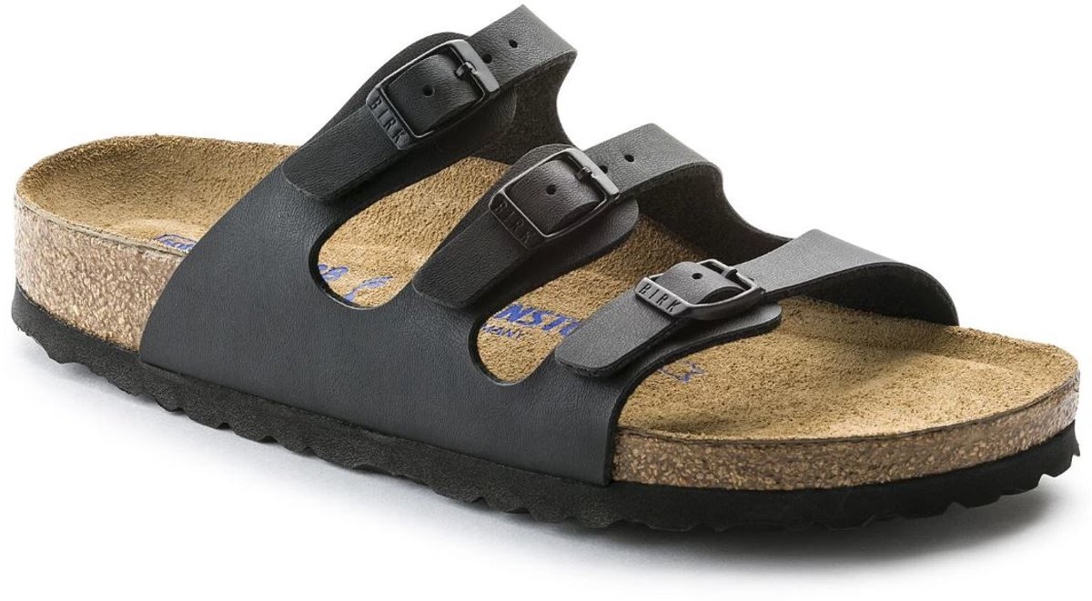 Birkenstock Florida SFB Regular Slippers Dames Zwart