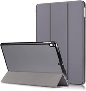 Custer Texture horizontale flip lederen hoes voor iPad Air 2019 10,5 inch, met drie-uitklapbare houder en slaap- / wekfunctie (grijs)