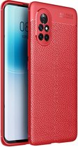 Voor Huawei nova 8 5G Litchi Texture TPU schokbestendig hoesje (rood)
