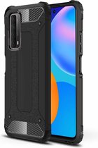 Voor Huawei P smart 2021 Magic Armor TPU + pc Combinatiehoes (zwart)