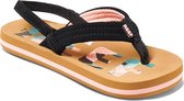 Reef Slippers - Maat 23/24 - Meisjes - zwart/licht roze/licht bruin/groen