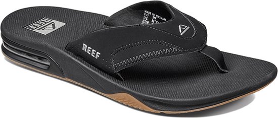 Reef Fanning Heren Slippers - Black/Silver - Maat 40 | bol.com