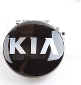 Set van 4 Kia naafdoppen 58mm Zwart Kia velgen