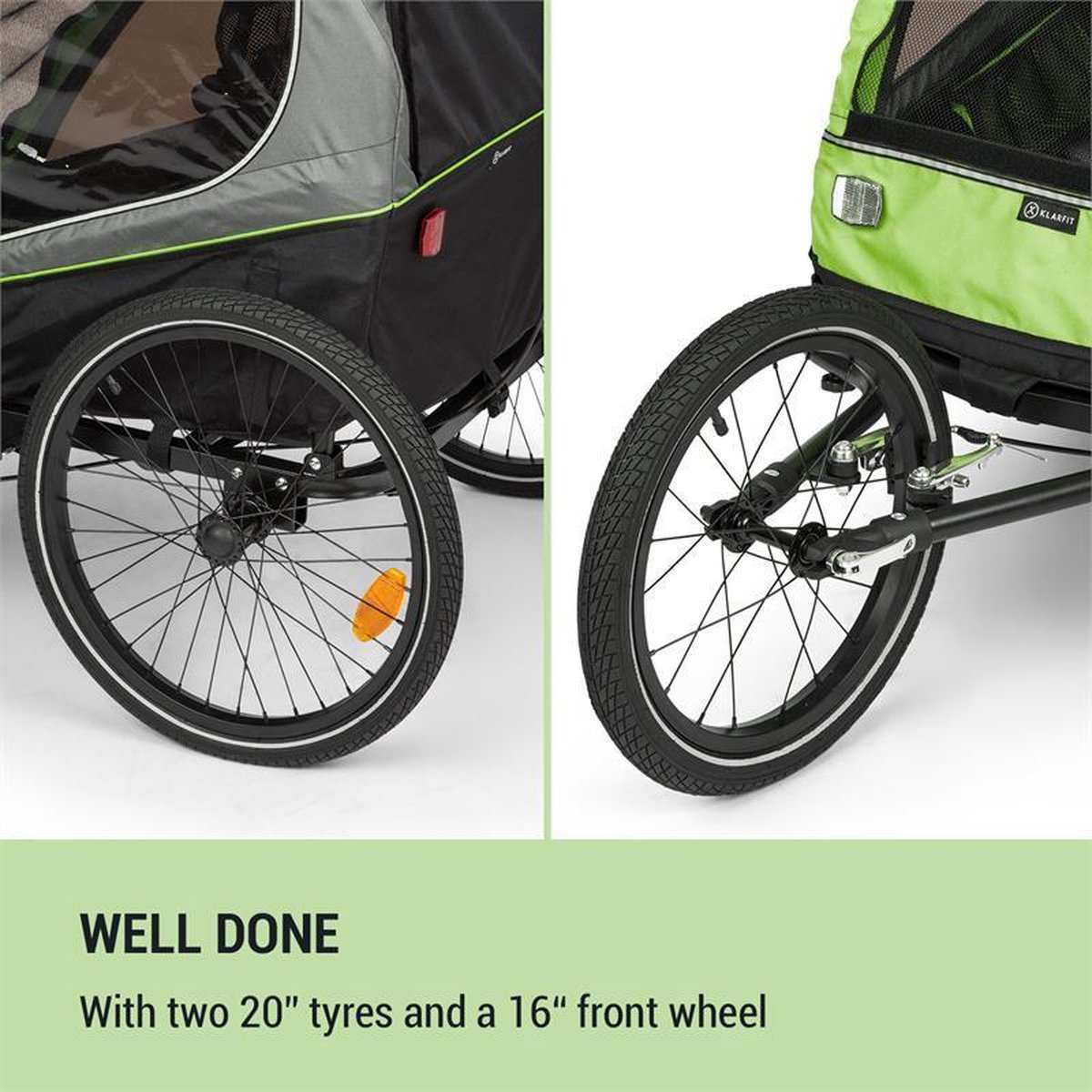 Test : remorque pour enfants Tiggo VS 2 en 1, multifonctions et sécurité