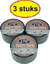IT'z Duct Tape 43- Lief Mint Groen 3 stuks  48 mm x 10m  |  tape - plakband - ducktape - ductape