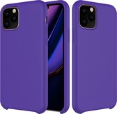 Apple iPhone 11 Pro Hoesje - Mobigear - Color Serie - Siliconen Backcover - Paars - Hoesje Geschikt Voor Apple iPhone 11 Pro