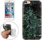 Voor iPhone 6s Plus & 6 Plus Donkergroen marmeren patroon Zachte TPU beschermhoes