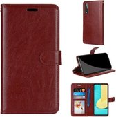 Voor LG Stylo 7 5G Pure Kleur Horizontale Flip PU Lederen Case met Houder & Kaartsleuven & Portemonnee & Fotolijst (Bruin)