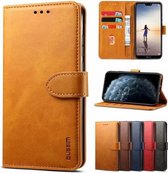 Voor Samsung Galaxy A32 5G GUSSIM zakelijke stijl horizontale flip lederen tas met houder & kaartsleuven & portemonnee (kaki)