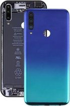 Batterij-achterklep met cameralensafdekking voor Lenovo K10 Plus (blauw)