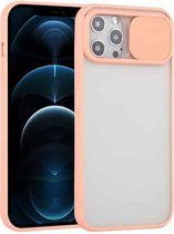 Sliding Camera Cover Design TPU beschermhoes voor iPhone 12 Pro Max (roze)