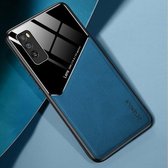 Voor Huawei Enjoy Z 5G All-inclusive leer + beschermhoes van organisch glas met metalen ijzeren plaat (koningsblauw)
