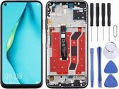 Lcd-scherm en digitizer volledige montage met frame voor Huawei P40 Lite (zwart)