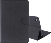 GOOSPERY FANCY DIARY Horizontale leren flip-hoes voor iPad Mini (2019), met houder en kaartsleuven en portemonnee (zwart)