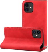 PU + TPU horizontale flip lederen hoes met houder en kaartsleuven en portemonnee voor iPhone 12 Pro Max (rood)