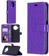 Voor Geschikt voor Xiaomi Mi 10T Lite Crazy Horse Texture Horizontale flip lederen tas met houder & kaartsleuven & portemonnee & fotolijst (paars)