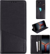 Voor Asus ROG Phone II ZS660KL MUXMA MX109 Horizontale Flip Leren Case met Houder & Kaartsleuf & Portemonnee (Zwart)