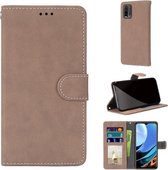 Voor Xiaomi Redmi 9 Power / Note 9 4G Retro Frosted Horizontale Flip PU lederen tas met houder & kaartsleuven & portemonnee & fotolijst (crèmekleurig)