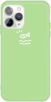 Voor iPhone 11 Pro Small Fish Pattern Colorful Frosted TPU telefoon beschermhoes (groen)