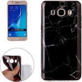 Voor Galaxy J5 (2016) / J510 Zwart Marmering Patroon Zachte TPU Beschermende Cover Case