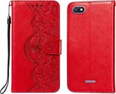 Voor Xiaomi Redmi 6 Flower Vine Embossing Pattern Horizontale Flip Leather Case met Card Slot & Holder & Wallet & Lanyard (Red)