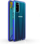 Voor Samsung Galaxy S20 TPU tweekleurige schokbestendige beschermhoes (blauw)