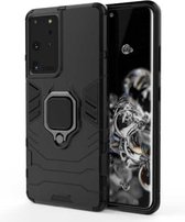 Voor Samsung Galaxy S30 Ultra PC + TPU schokbestendige beschermhoes met magnetische ringhouder (zwart)