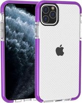 Voor iPhone 11 Pro Basketball Texture Anti-collision TPU beschermhoes (paars)