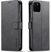 Voor iPhone 11 Pro LC.IMEEKE horizontale lederen flip-hoes met kalfsleer, met houder en kaartsleuven en portemonnee (zwart)