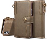 Voor iPhone XS Max Koeienhuid Textuur Horizontale Flip Leren Case met Houder & Kaartsleuven & Portemonnee & Lanyard (Koffie)
