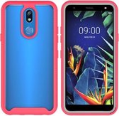 Voor LG K40 Starry Sky Solid Color Series schokbestendige pc + TPU beschermhoes (rood)