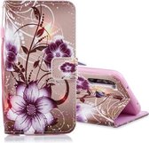 Voor Redmi Note 8 Gekleurde Tekening Patroon Horizontale Flip PU Lederen Case met Houder & Kaartsleuven & Portemonnee & Lanyard (Lotus)