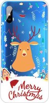 Voor Xiaomi Redmi 9A Christmas Series transparante TPU beschermhoes (Christmas Ugly Deer)