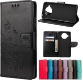 Voor Xiaomi Mi 10T Lite 5G Vlinders Liefde Bloemen Embossing Horizontale Flip Leren Case met Houder & Kaartsleuven & Portemonnee (Zwart)