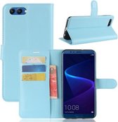 Voor Huawei Honor View 10 Litchi Texture Horizontale Flip Leren Case met Houder & Kaartsleuven & Portemonnee (Blauw)