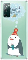 Voor Samsung Galaxy S20 FE Trendy Leuke Kerst Patroon Case Clear TPU Cover Telefoon Gevallen (Penguin)