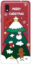 Voor Samsung Galaxy A01 Core Christmas Series Clear TPU beschermhoes (drielaagse kerstboom)