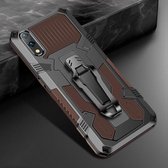 Voor Samsung Galaxy A2 Core Armor Warrior schokbestendige pc + TPU beschermhoes (koffie)